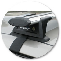 Prorack Silver 2 Bar Aero Through Bar kit to suit Toyota Corolla 4dr Sedan (11/2001 - 4/2007)