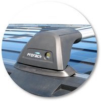 Prorack Silver 2 Bar Aero Flush Bar kit to suit Ford Territory 5dr SUV (4/2004 - Current)