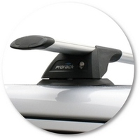 Prorack Silver 2 Bar Aero Through Bar kit to suit Mitsubishi Pajero SWB 3dr SUV (3/2007 - Current)