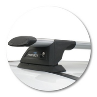 Prorack Silver 2 Bar Aero Through Bar kit to suit Toyota Rav4 3dr SUV (6/2000 - 1/2006)