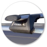 Prorack Black 2 Bar Aero Through Bar kit to suit Audi A6/S6/RS6 Allroad 5dr Wagon (1999 - 6/2005)