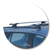 Prorack Silver 2 Bar Aero Through Bar kit to suit Hyundai Santa Fe 5dr SUV (5/2006 - 11/2009)