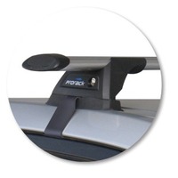 Prorack Black 2 Bar Aero Through Bar kit to suit SsangYong Actyon Sport 4dr Ute (3/2007 - 2012)