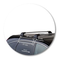 Prorack Silver 2 Bar Aero Flush Bar kit to suit Honda CR-V 5dr SUV (2007 - 2012)