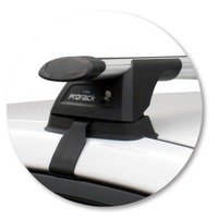 Prorack Silver 2 Bar Aero Through Bar kit to suit Nissan Tiida 5dr Hatch (2004 - 2012)