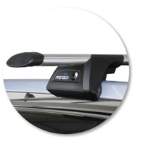 Prorack Black 2 Bar Aero Through Bar kit to suit Mitsubishi Outlander 5dr SUV (2/2006 - 2012)