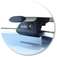 Prorack Black 2 Bar Aero Through Bar kit to suit Volkswagen Tiguan 5dr SUV (2008 - 2011)