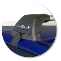 Prorack Silver 2 Bar Aero Flush Bar kit to suit Kia Cerato 4dr Sedan (2009 - 2013)