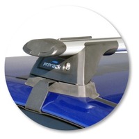 Prorack Silver 2 Bar Aero Through Bar kit to suit Kia Cerato 4dr Sedan (2009 - 2013)