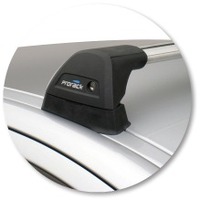 Prorack Silver 2 Bar Aero Flush Bar kit to suit Peugeot 407 4dr Sedan (2004 - 2010)