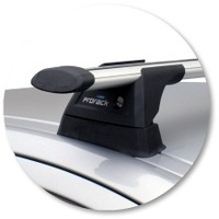 Prorack Black 2 Bar Aero Through Bar kit to suit Peugeot 407 4dr Sedan (2004 - 2010)