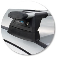 Prorack Black 2 Bar Aero Through Bar kit to suit Mercedes-Benz A-Class W169 5dr MPV (2005 - 2012)