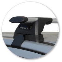 Prorack Silver 2 Bar Aero Through Bar kit to suit Mazda BT-50 Dual Cab 4dr Ute (11/2011 - 9/2020)