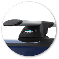 Prorack Silver 2 Bar Aero Through Bar kit to suit Jeep Grand Cherokee WK2 Steel Rails 5dr SUV (2011 - 12/2021)