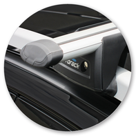 Yakima Black 2 Bar Roof Rack - Ford Ranger Wildtrak 4dr Ute 1/12 - 1/15 (S17Y &amp; K328)