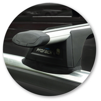 Prorack Black 2 Bar Aero Through Bar kit to suit Holden Colorado 7 5dr SUV (2013 - 2016)
