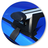 Prorack Silver 2 Bar Aero Through Bar kit to suit Holden Barina Spark 5dr Hatch (2010 - 2020)