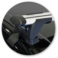 Prorack Silver 2 Bar Aero Through Bar kit to suit Holden Barina 5dr Hatch (2011 - 2016)