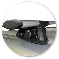 Prorack Black 2 Bar Aero Through Bar kit to suit Volkswagen Cross Polo 5dr Hatch (2010 - 2017)