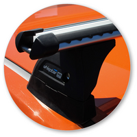 Prorack Black 2 Bar Heavy Duty Through Bar kit to suit Holden Commodore VF 4dr Sedan (6/2013 - 3/2017)