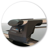 Prorack Black 2 Bar Aero Through Bar kit to suit Audi A6/S6/RS6 Avant 5dr Wagon (2011 - 2018)