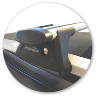 Prorack Silver 2 Bar Aero Through Bar kit to suit Peugeot 2008 5dr SUV (2013 - 2020)