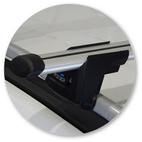 Prorack Silver 2 Bar Aero Through Bar kit to suit Nissan Pathfinder 5dr SUV (11/2013 - 2022)