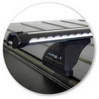 Prorack Silver 2 Bar Heavy Duty Through Bar kit to suit Jeep Wrangler Unlimited JK 5dr SUV (2007 - 4/2019)