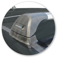 Prorack Silver 2 Bar Aero Flush Bar kit to suit Fiat Panda 5dr Hatch (2014 - Current)
