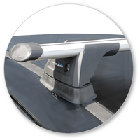 Prorack Black 2 Bar Aero Through Bar kit to suit Fiat Panda 5dr Hatch (2014 - Current)