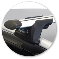 Prorack Silver 2 Bar Aero Through Bar kit to suit Nissan X-Trail 5dr SUV (2014 - 2022)