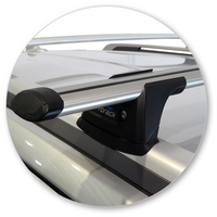 Prorack Black 2 Bar Aero Through Bar kit to suit Isuzu MU-X 5dr SUV (2014 - 4/2017)