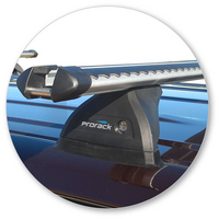 Prorack Silver 2 Bar Heavy Duty Through Bar kit to suit Toyota Highlander 5dr SUV (2007 - 2013)