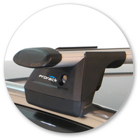 Prorack Black 2 Bar Aero Through Bar kit to suit Audi A6/S6/RS6 Avant 5dr Wagon (2005 - 2010)