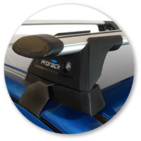 Prorack Silver 2 Bar Aero Through Bar kit to suit Toyota Yaris 5dr Hatch (2011 - 2014)