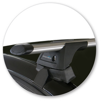 Prorack Silver 2 Bar Aero Through Bar kit to suit Volvo S60 4dr Sedan (2010 - 7/2019)