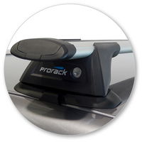 Prorack Silver 2 Bar Aero Through Bar kit to suit Mazda BT-50 Freestyle Cab 4dr Ute (11/2006 - 10/2011)