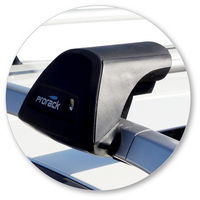 Prorack Silver 2 Bar Aero Flush Bar kit to suit Holden Captiva 5 5dr SUV (2006 - 2020)