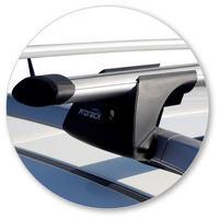 Prorack Silver 2 Bar Aero Through Bar kit to suit Holden Captiva 5 5dr SUV (2006 - 2020)