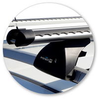 Prorack Silver 2 Bar Heavy Duty Through Bar kit to suit Holden Captiva 5 5dr SUV (2006 - 2020)