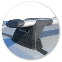 Prorack Silver 2 Bar Aero Through Bar kit to suit Ford Focus 3dr Hatch (2008 - 2011)