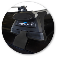 Prorack Silver 2 Bar Aero Through Bar kit to suit Honda City 4dr Sedan (2014 - 4/2017)