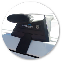 Prorack Black 2 Bar Aero Through Bar kit to suit SsangYong Actyon Sport 4dr Ute (2012 - 2017)