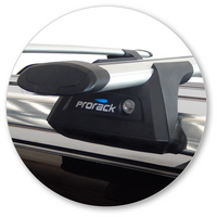 Prorack Black 2 Bar Aero Through Bar kit to suit Toyota Highlander 5dr SUV (2007 - 2013)