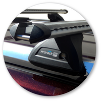 Prorack Silver 2 Bar Heavy Duty Through Bar kit to suit Toyota Highlander 5dr SUV (2007 - 2013)