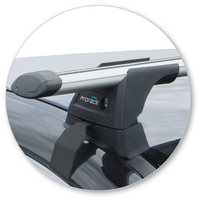 Prorack Silver 2 Bar Aero Through Bar kit to suit Nissan Qashqai 5dr SUV (6/2014 - 2022)