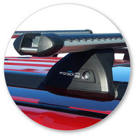 Prorack Black 2 Bar Heavy Duty Through Bar kit to suit Mitsubishi Pajero SWB 3dr SUV (2006 - Current)