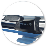 Prorack Black 2 Bar Aero Through Bar kit to suit Volkswagen Caddy Mobility 5dr MPV (2010 - 2020)