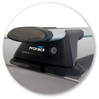 Prorack Black 2 Bar Aero Through Bar kit to suit Ford Ranger Super Cab 4dr Ute (2006 - 2011)