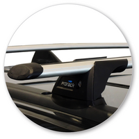 Prorack Black 2 Bar Aero Through Bar kit to suit Jeep Grand Cherokee WK2 SRT-8 / Blackhawk 5dr SUV (2012 - 12/2021)